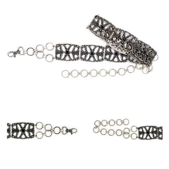 Metal Silver-tone Concho Chain Belt - Picture 7 of 8